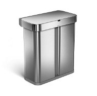 Simplehuman Non-Contact Waste Bin for Sorted Waste with Voice and Motion Sensor, 58l, Stainless Stee - Contactless Waste Bin
