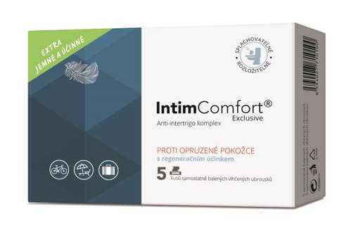 Intim Comfort Anti-Intertrigo Balsam, 5 Wipes - Wet Wipes - Main image