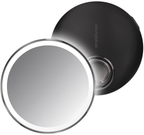 Simplehuman Sensor Compact, LED Light, 3x Magnification, Black - Makeup Mirror - Main image
