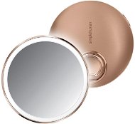 Simplehuman Sensor Compact, LED světlo, 10x zvětšení, Rose Gold - Kosmetické zrcátko