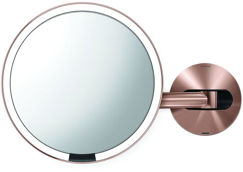 Simplehuman Sensor with LED Lighting, Rose Gold Stainless Steel - Makeup Mirror - Main image