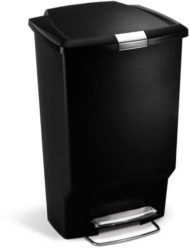 Simplehuman Pedal 45 l, steel pedal, black - Rubbish Bin - Main image