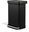 Pedal bin - 55 l, matt black steel, bag pocket