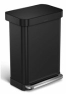 Simplehuman pedálový odpadkový kôš – 55 l, matná čierna oceľ, vak na vrecká - Odpadkový kôš