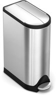 Simplehuman Pedal 18 L, butterfly lid, stainless steel - Rubbish Bin