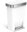 45l, Pedal, Rectangular, White Plastic / Stainless Steel