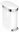 Slim Pedal Bin 45l, oval, white stainless steel