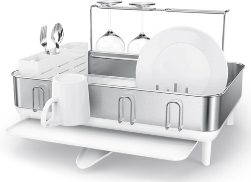 Simplehuman with glass holder, white - Draining Board - Main image