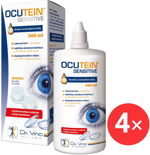 Ocutein Sensitive contact lens solution 4 × 360 ml - Contact Lens Solution - Main image