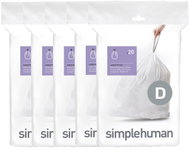 Simplehuman sáčky do odpadkového koše 20 l, typ D, zatahovací, 100 ks - Bin Bags