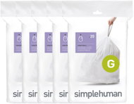 Simplehuman sáčky do odpadkového koše 30 l, typ G, zatahovací, 100 ks, 20 µm - Bin Bags