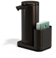Simplehuman Bezdotykový dávkovač 414 ml + držák na houbičku, černohnědá bronzová ocel - Soap Dispenser