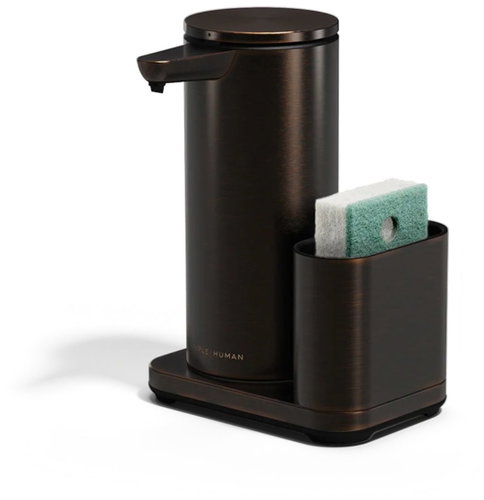 Simplehuman Bezdotykový dávkovač 414 ml + držák na houbičku, černohnědá bronzová ocel - Soap Dispenser - Main image