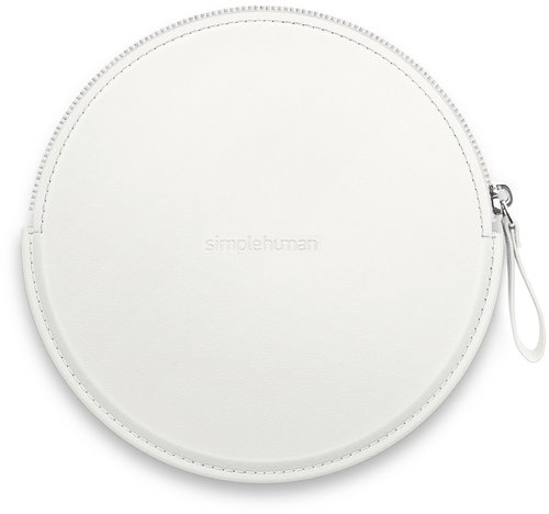 Simplehuman Sensor Compact Zip Case White Case with Zipper for Pocket Mirrors ST9003 - Travel Case - Main image