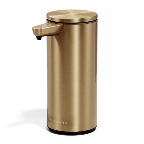 Simplehuman Touch-Free Rechargeable Dispenser 266ml, Brass Stainless Steel - Soap Dispenser - Main image