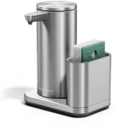Simplehuman bezdotykový dobíjecí dávkovač 266 ml + držák na houbičku, kartáčovaná nerez ocel - Soap Dispenser