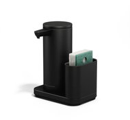 Simplehuman Touch-Free Rechargeable Dispenser 266ml + Sponge Caddy, Black Steel - Soap Dispenser