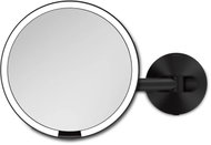 Simplehuman kosmetické černé zrcátko na zeď Sensor s LED osvětlením, 5× zvětšení - Makeup Mirror