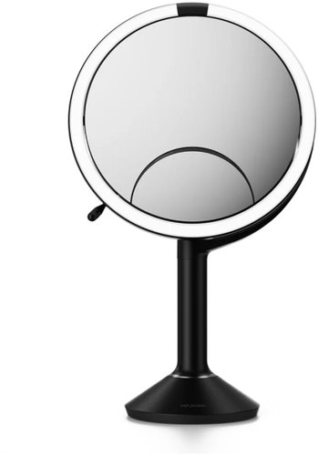 Simplehuman Trio with sensor and lighting, 1/5/10× magnification, matt black - Makeup Mirror - Main image