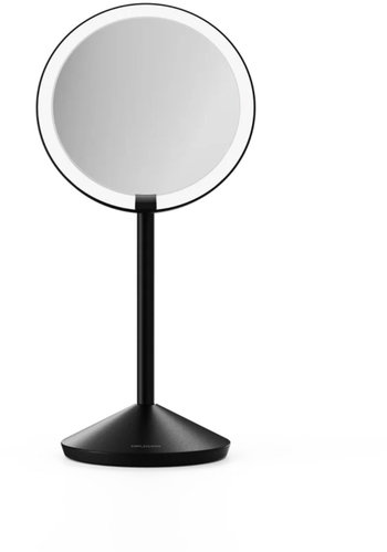 Simplehuman folding make-up mirror with sensor and lighting, 5× magnification, black - Makeup Mirror - Main image