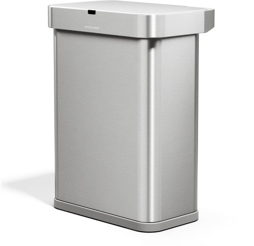 Simplehuman Sensor Touchless waste bin with voice control 58 l, Stainless steel - Contactless Waste Bin - Main image