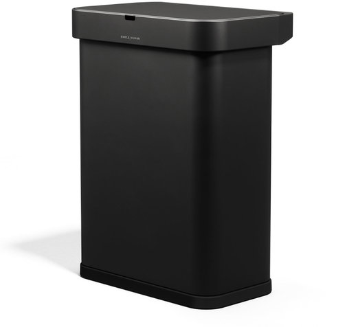 Simplehuman Sensor touchless waste bin with voice control 58 l, black steel - Contactless Waste Bin - Main image