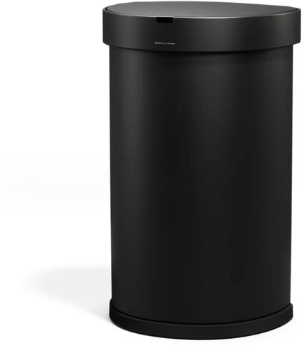 Simplehuman Touchless Half-Round Bin, 45 l, Black Steel Main image Simplehuman Touchless Half-Round Bin, 45 l, Black Steel - Contactless Waste Bin - Main image
