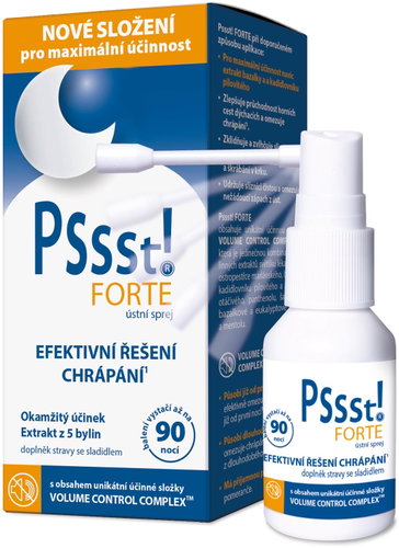 Pssst! FORTE Oral Anti-snoring Spray 15ml + 10ml - Dietary Supplement - Main image