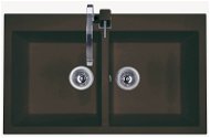 Sinks AMANDA 860 DUO Marone - Granitový drez