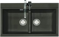 Sinks KINGA 860 DUO Metalblack - Granitový drez