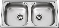 Sinks Okio 780 DUO V 0,6 mm textúrovaný - Nerezový drez