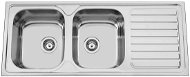 Sinks OKIOPLUS 1200 DUO V 0,7 mm textúrovaný - Nerezový drez