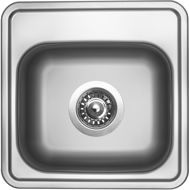 SINKS BAR 380 V 0,6mm Matt (with Overflow) - Stainless Steel Sink