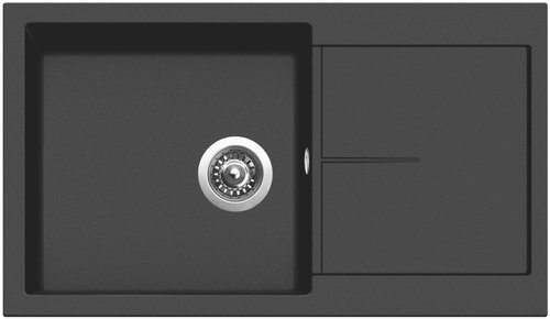 SINKS INFINITY 860 Pureblack - Granite Sink - Main image