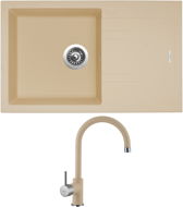 SINKS LINEA 780 N Sahara  + SINKS VITALIA GR - Kitchen Sink and Tap Set