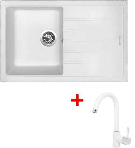 SINKS BEST 780 Milk + SINKS MIX 35 GR - Kitchen Sink and Tap Set - Main image
