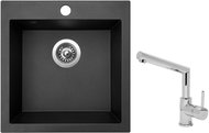 SINKS VIVA 455, Metalblack + MIX 350P - Kitchen Sink and Tap Set