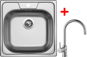 SINKS CLASSIC 480 5V + SINKS VITALIA - Kitchen Sink and Tap Set