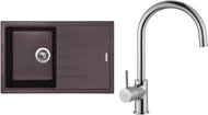 SINKS BEST 780 Marone+MIX P - Kitchen Sink and Tap Set