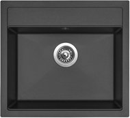 SINKS SOLO 560 Pureblack+ELKA - Kitchen Sink and Tap Set