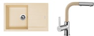 SINKS AMANDA 780 Sahara+ENIGMA S GR - Kitchen Sink and Tap Set