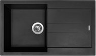 SINKS AMANDA 860 Pureblack+ENIGMA S GR - Kitchen Sink and Tap Set