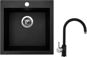 SINKS VIVA 455 Granblack + SINKS VITALIA GR - Kitchen Sink and Tap Set