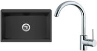 SINKS FARMHOUSE 838 Nanoblack + MIX 35 - Set drezu a batérie