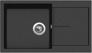 SINKS INFINITY 860 Metalblack+VITALIA GR - Kitchen Sink and Tap Set