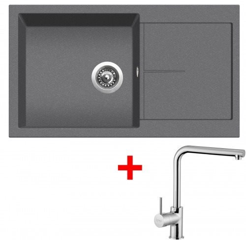 SINKS INFINITY 860 Titanium+ELKA - Kitchen Sink and Tap Set - Main image