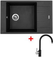 SINKS VARIO 780 Metalblack+Vitalia GR - Kitchen Sink and Tap Set