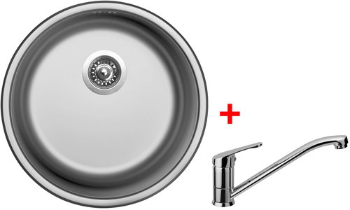 Sinks Round 450 + Pronto - Kitchen Sink and Tap Set - Main image