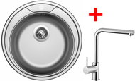 Sinks Round 510 + Elka - Kitchen Sink and Tap Set