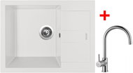 Sinks Amanda 650 Milk + Vitalia - Kitchen Sink and Tap Set